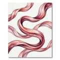 Elegant Crimson Watercolor Fluid Ribbon Rug