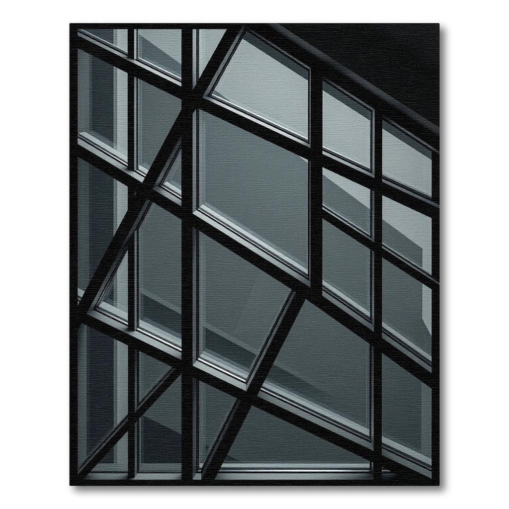 Monochromatic Geometric Glazed Facade Rug