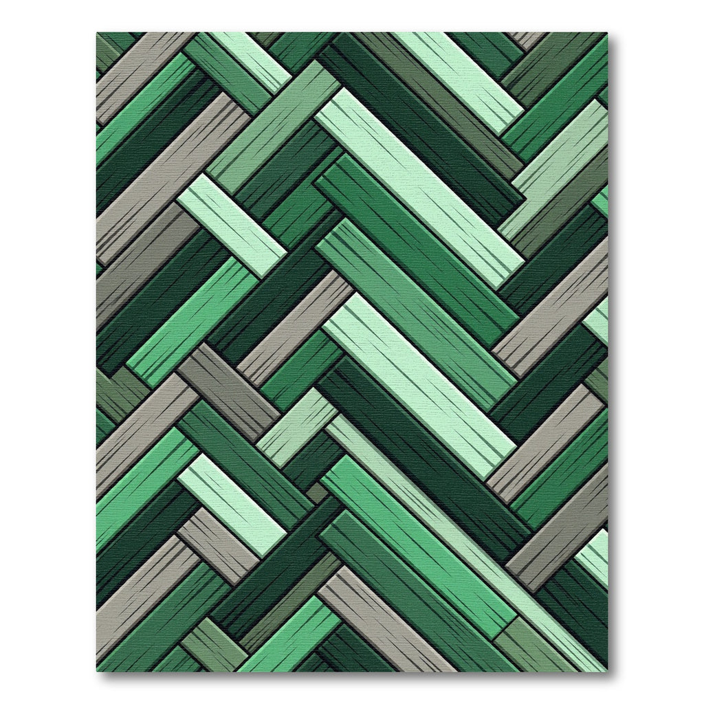 Sage and Forest Herringbone Weave Rug