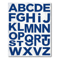 Bold Navy Blue Alphabet Typography Rug