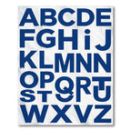 Bold Navy Blue Alphabet Typography Rug