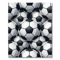 Classic Black and White Soccer Ball Rug