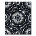 Black Agate Crystal Slice Sparkle Rug