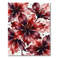 Dramatic Crimson Floral Watercolor Composition Rug