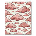 Blush Pink Traditional Japanese Cloud Rug