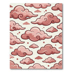Blush Pink Traditional Japanese Cloud Rug