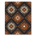 Geometric Terracotta Sunburst Diamond Art Rug