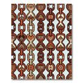 Terracotta Geometric Aztec Chain Link Rug