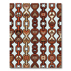 Terracotta Geometric Aztec Chain Link Rug