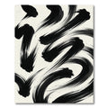 Modern Black Ink Abstract Swirl Rug