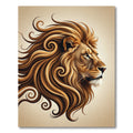 Majestic Golden Lion Mane Swirls Rug