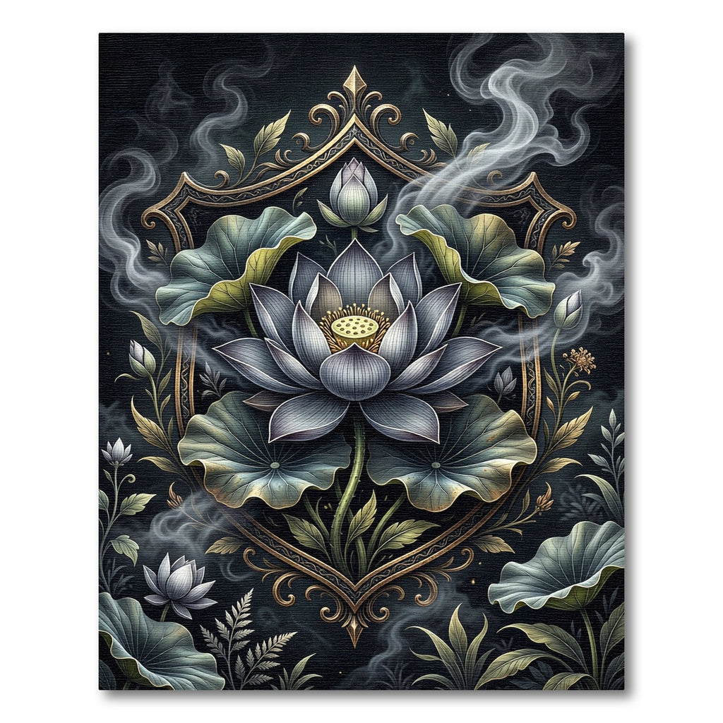 Ethereal Smoke Lotus Emblem Rug