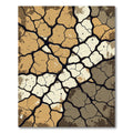 Earthy Cracked Earth Mosaic Rug