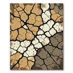 Earthy Cracked Earth Mosaic Rug