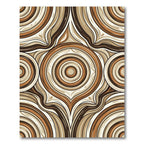 Earthy Concentric Swirls Pattern Rug
