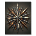 Aged Bronze Weathered Compass Star Rug
