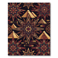 Geometric Aztec Star Pyramid Tapestry Rug