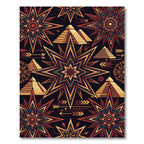 Geometric Aztec Star Pyramid Tapestry Rug