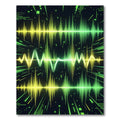 Electric Yellow Green Audio Wave Rug