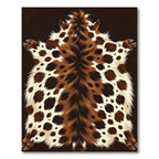 Faux Leopard Hide Spotted Animal Pelt Rug