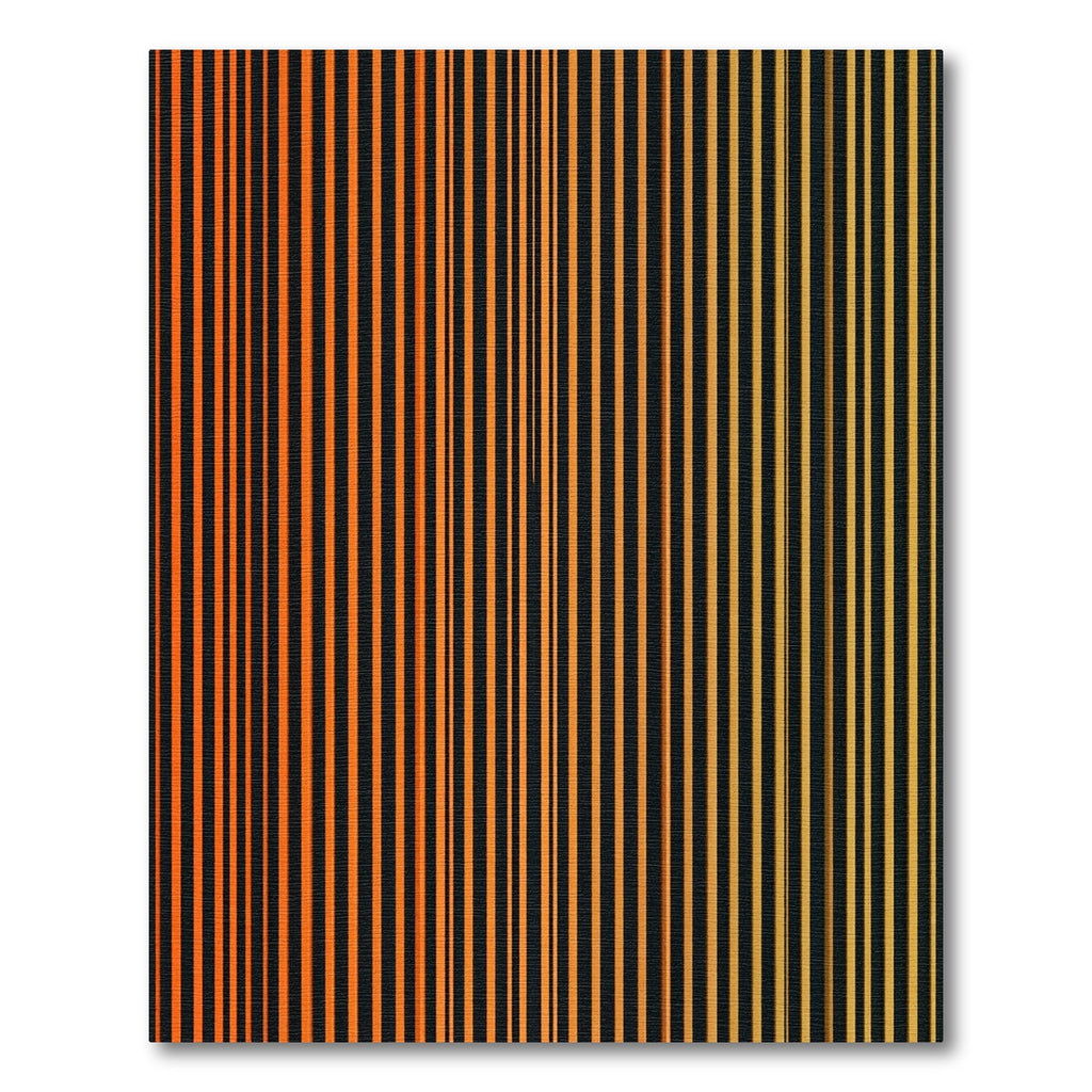 Sunset Orange Yellow Vertical Stripes Rug