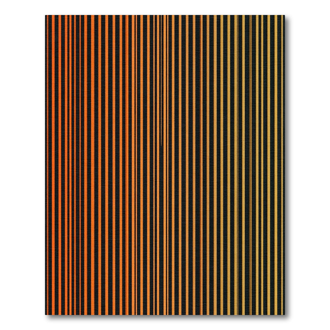 Sunset Orange Yellow Vertical Stripes Rug
