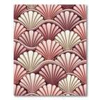 Blush Pink Art Deco Shell Fan Rug