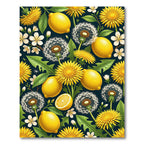 Vibrant Lemon and Dandelion Meadow Rug
