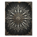 Ornamental Silver Sunburst Gothic Medallion Rug