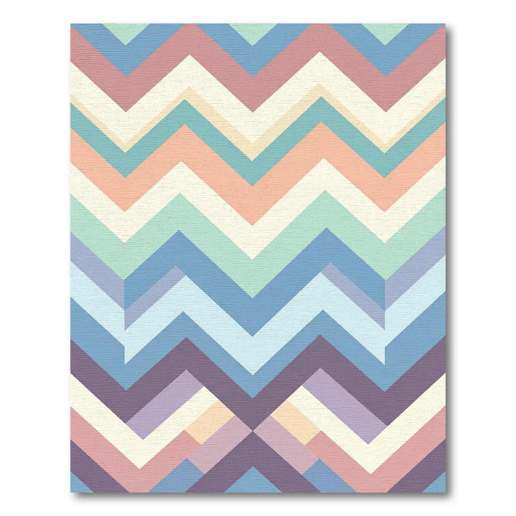 Multicolored Chevron Geometric Pastel Rug