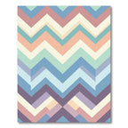 Multicolored Chevron Geometric Pastel Rug