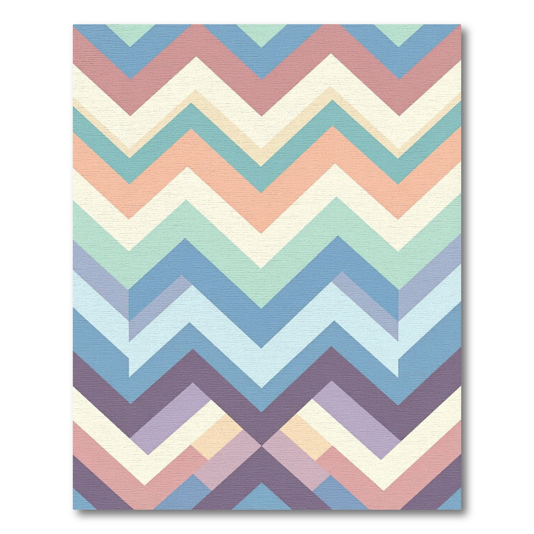 Multicolored Chevron Geometric Pastel Rug