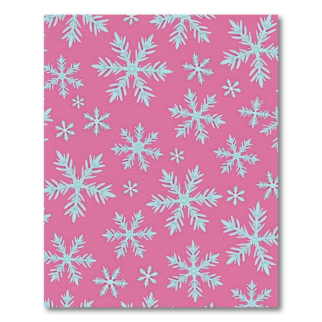 Pink Snowflake Scattered Charm Rug