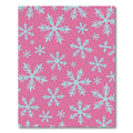 Pink Snowflake Scattered Charm Rug