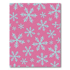 Pink Snowflake Scattered Charm Rug