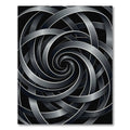 Gray Metallic Swirl Ribbon Vortex Rug