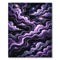 Cosmic Interstellar Purple Nebula Swirl Rug