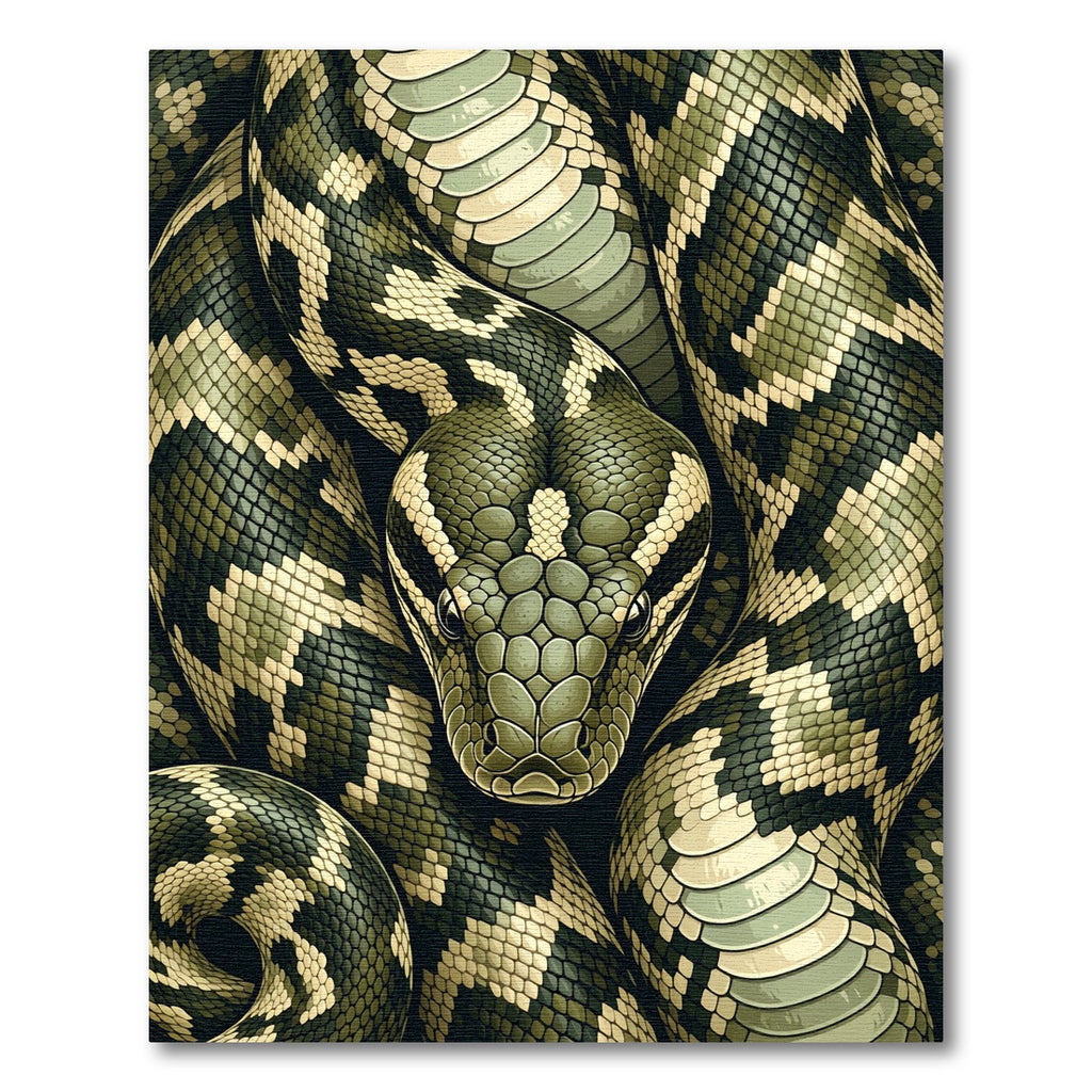 Emerald Snake Skin Texture Rug