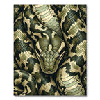 Emerald Snake Skin Texture Rug