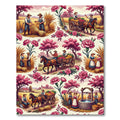 Farm Harvest Pink Carnation Scenic Rug