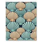 Aqua Tan Seashell Repeat Rug