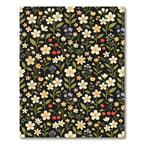 Black Floral Cherry Blossom Meadow Rug