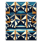 Navy and White Geometric Sailing Stripe Rug