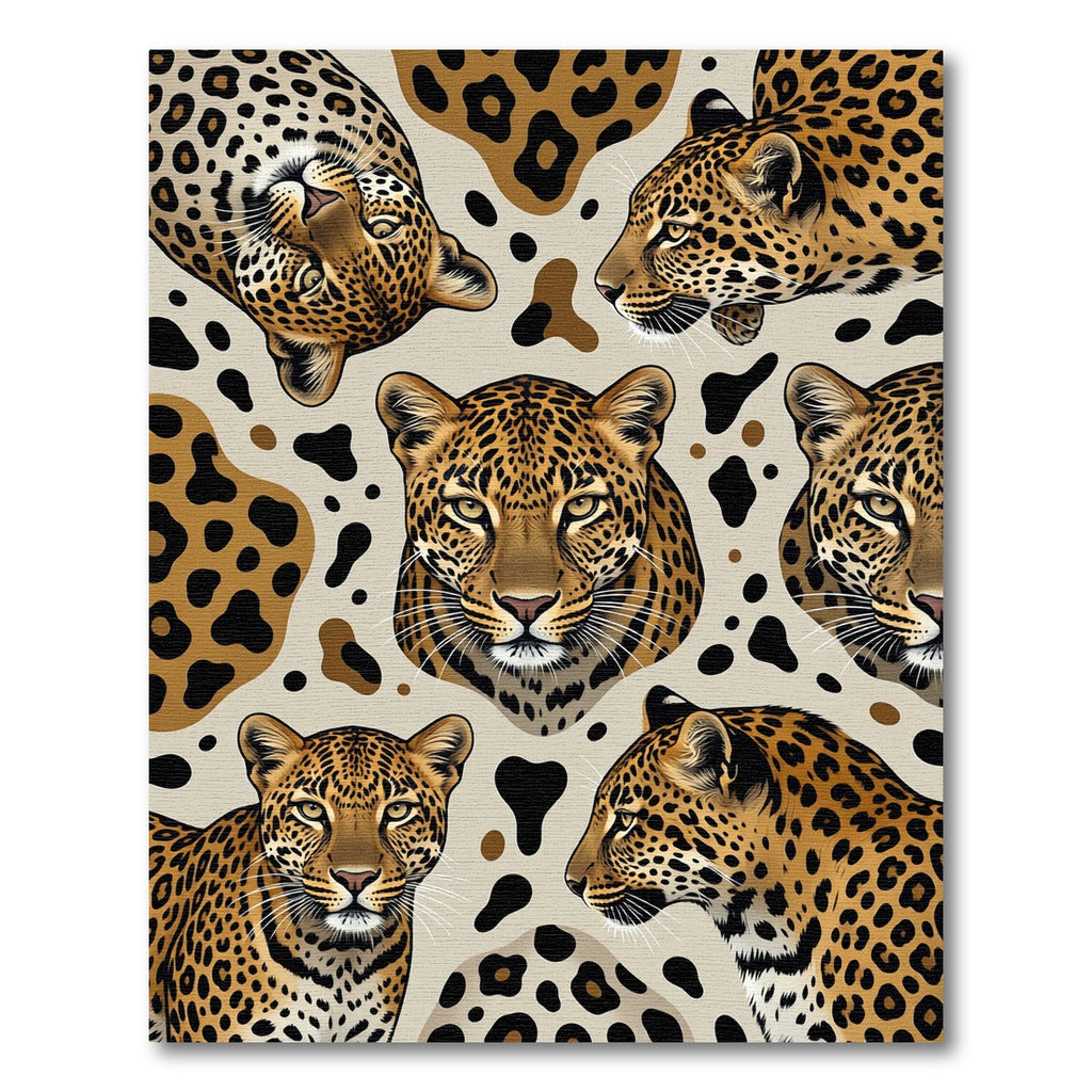 Safari Leopard Spot Animal Face Rug