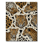 Safari Leopard Spot Animal Face Rug