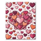 Whimsical Pink Heart Shell Illustration Rug