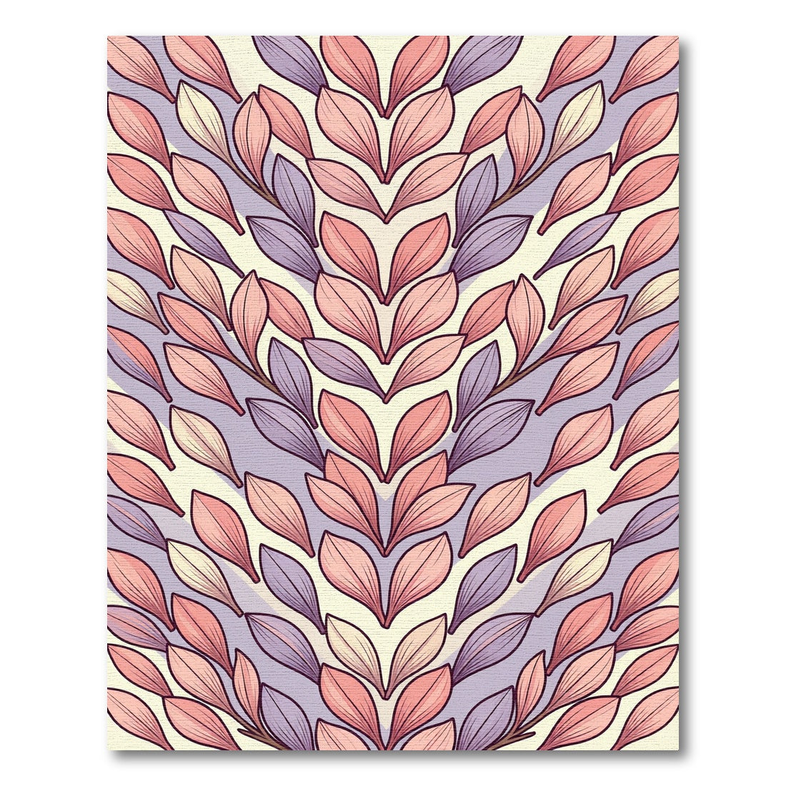 Soft Petal Arching Vines Rug