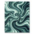 Emerald Green Abstract Fluid Swirl Rug