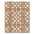 Intertwined Terracotta and Sage Woven Links Rug