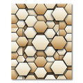 Earthy Tones Hexagonal Grid Rug